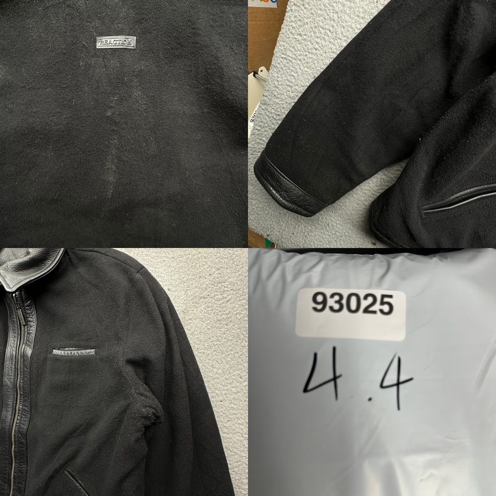Kenneth Cole Kenneth Cole REACTION Reversible Leather Jacket Mens Large Black Gray Full Zip Jacket Mens L Black Gray Leather Reversible Coat Biker Men Size US L / EU 52-54 / 3 - 9 Thumbnail
