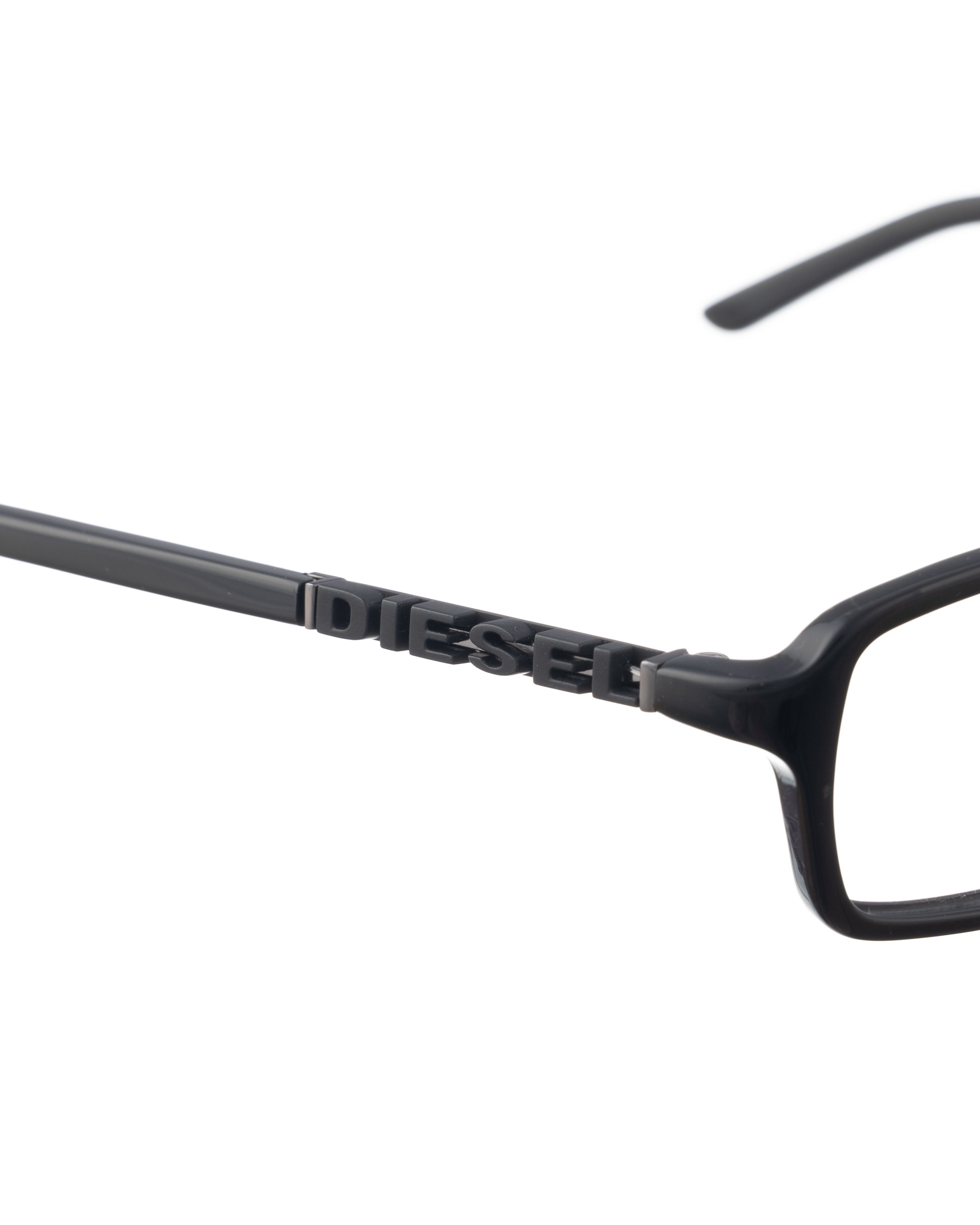 Diesel Diesel 00s Rectangular Black Plastic Glasses with 3D Logo Size ONE SIZE - 3 Thumbnail