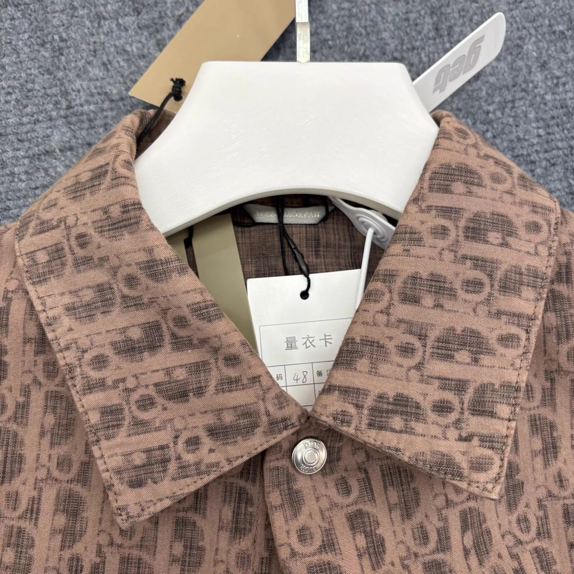 Dior Dior brown all-over logo long-sleeve shirt Size US M / EU 48-50 / 2 - 3 Thumbnail