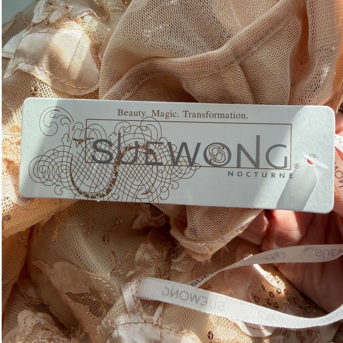 Other NWT Sue Wong Copper Lace Sheer Mesh Dress 3/4 Sleeve 14 Size XL / US 12-14 / IT 48-50 - 10 Thumbnail