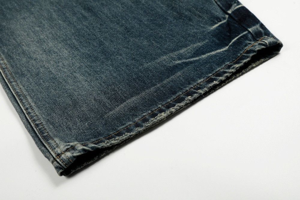 Vintage American loose wide-leg distressed punk curved-leg jeans Size US 32 / EU 48 - 6 Thumbnail
