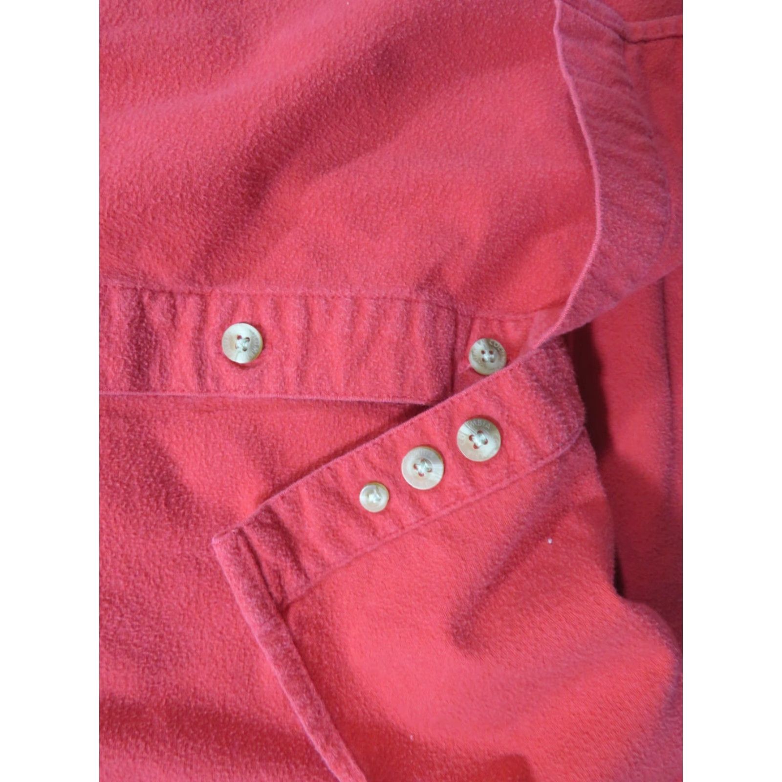 CLOT VINTAGE Columbia Button-Up Shirt Mens XL Red Flannel Chamois Cloth Cotton 90s Workwear Button Embroidered Size US XL / EU 56 / 4 - 7 Thumbnail