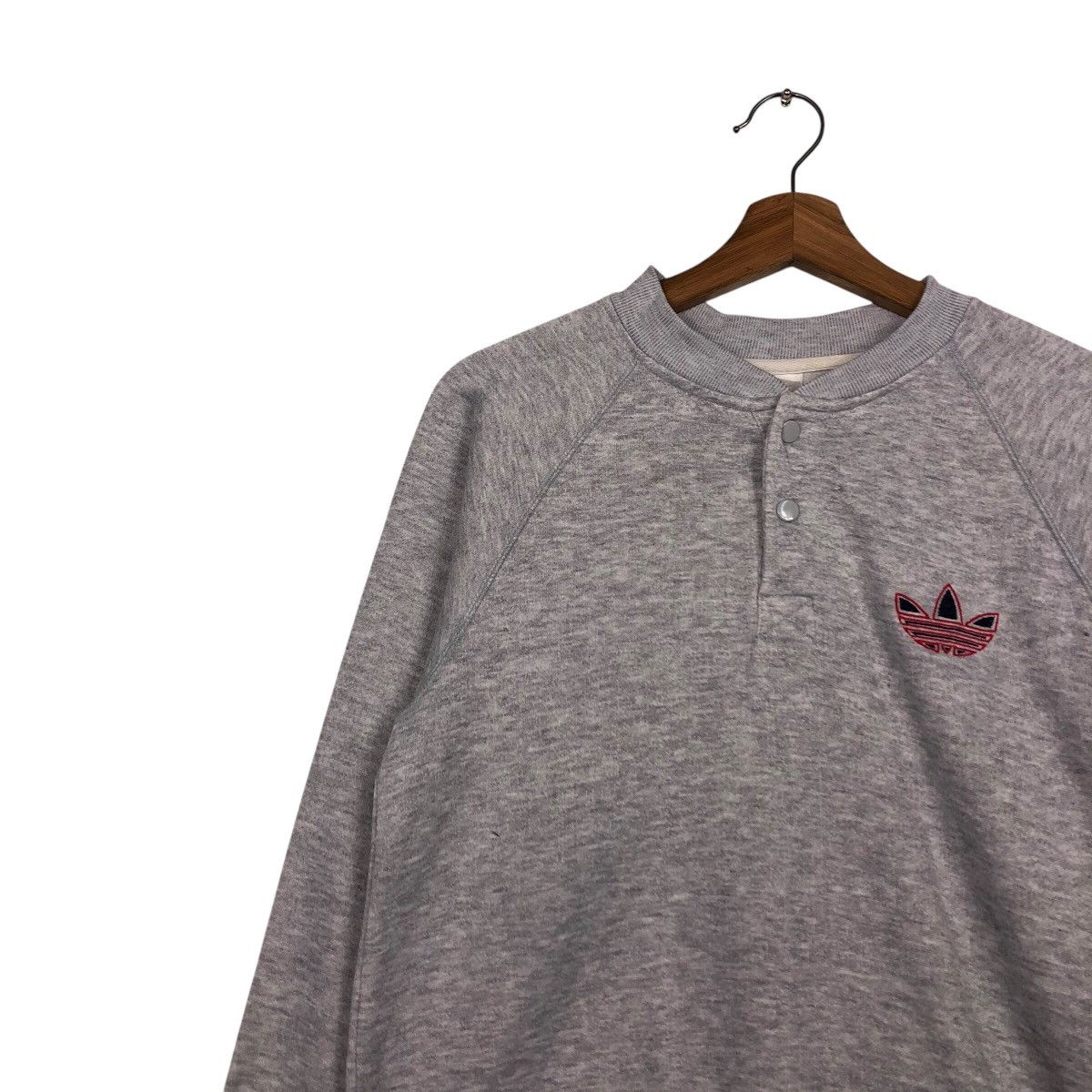 Adidas 📌Vintage Sherpa Sweatshirt Adidas Big Logo Size US M / EU 48-50 / 2 - 8 Thumbnail