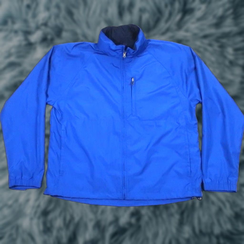 Eddie Bauer Eddie Bauer Windbreaker Jacket Men L Oversized Full Zip Hooded Packable Solid Blue Windbreaker Jacket Mens L Size US L / EU 52-54 / 3 - 1 Thumbnail