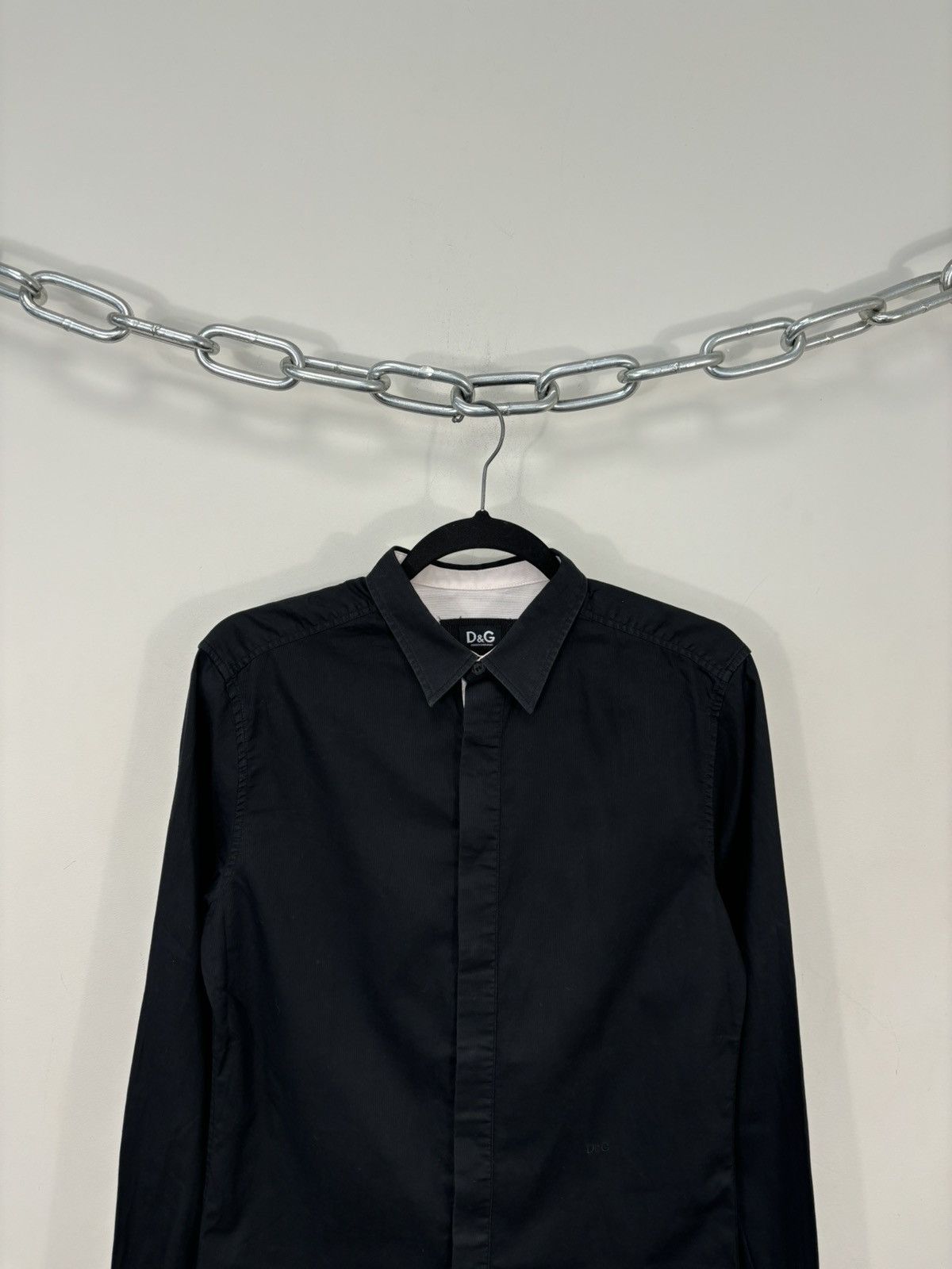 Dolce & Gabbana Vintage Dolce & Gabbana Men’s Black Luxury Button Up Shirt Size US S / EU 44-46 / 1 - 2 Thumbnail
