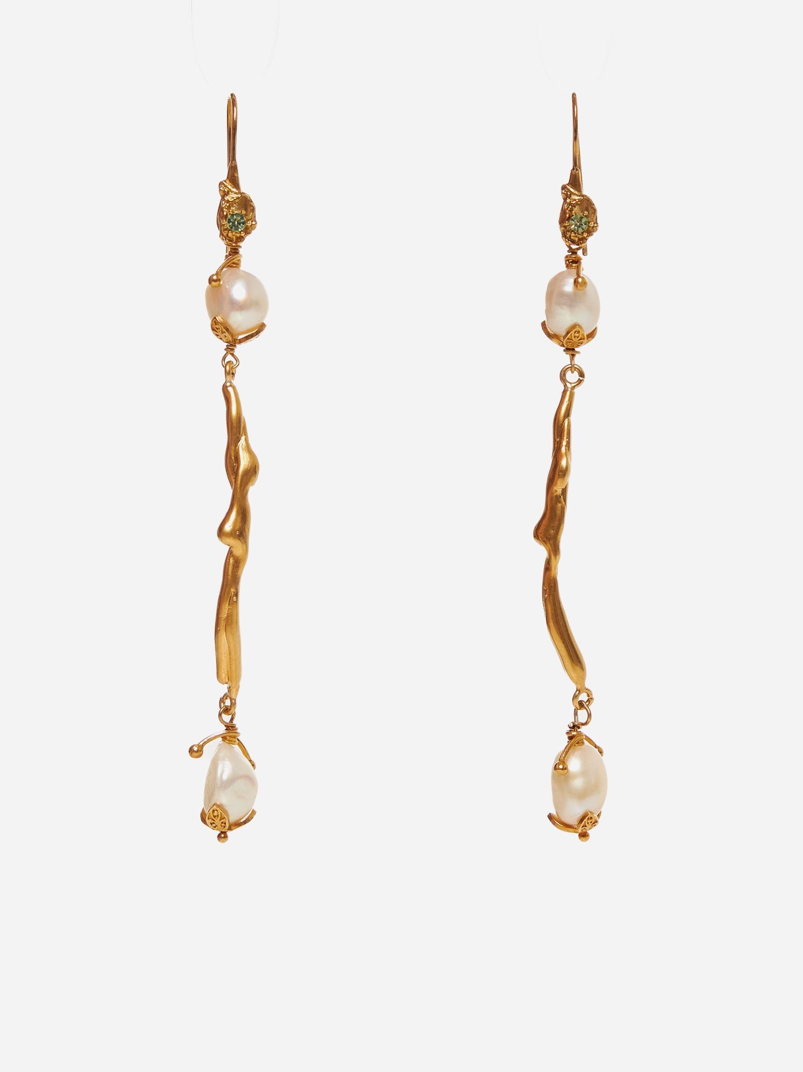 Marni o1w1db11125 Size:OS/Long Pearl Earrings in Golden Size ONE SIZE - 6 Thumbnail