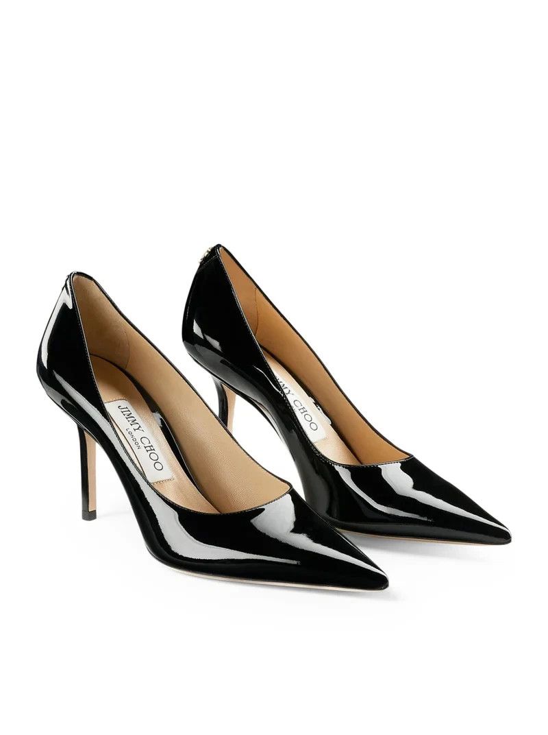 JIMMY CHOO Love 85 Black Patent Leather Pumps New/Auth