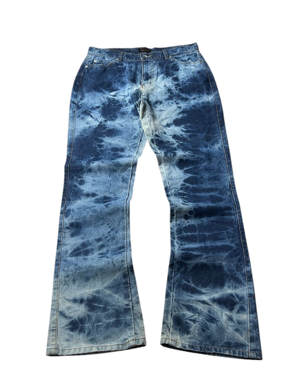 Japanese Brand 2000s Daily Topics Acid Washed Flared Pants Size US 30 / EU 46 - 1 Thumbnail