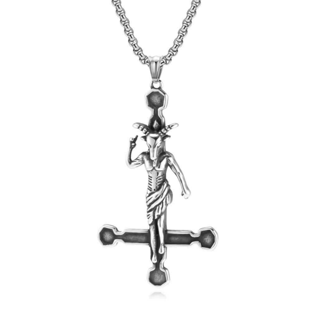 Jewelry Baphomet Goat Satanic Satan Demon Devil Statement Necklace Size ONE SIZE - 3 Thumbnail