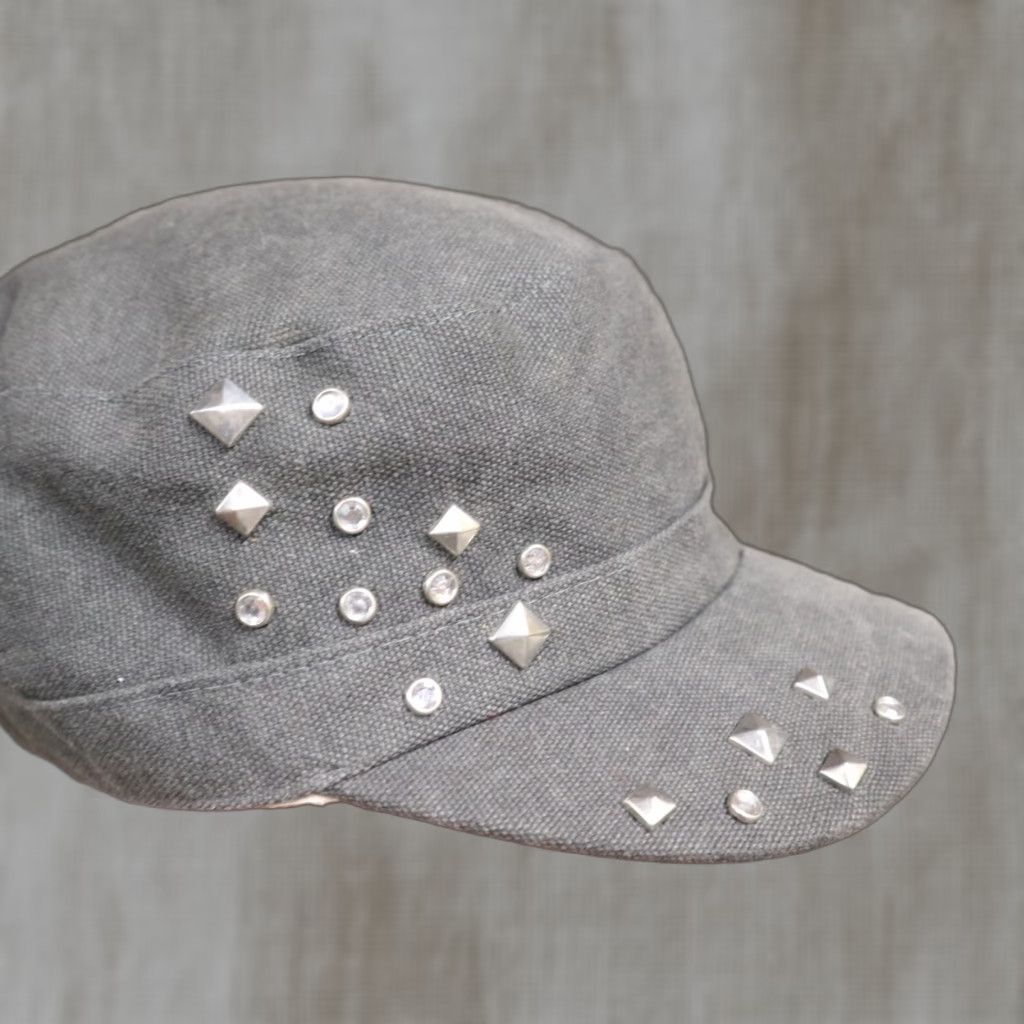 Route 66 Route 66 Hat Adult Women's Bonnet Black Studded Adjustable Color Black 90s? Size ONE SIZE - 1 Thumbnail