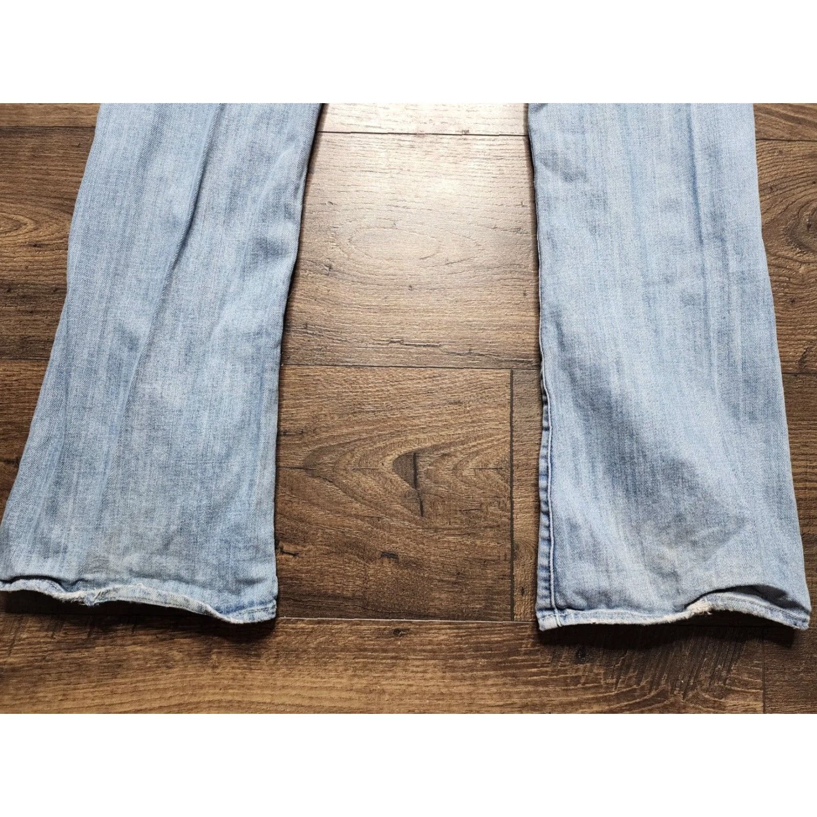 Vintage VINTAGE Rock & Republic Womens Jeans Size 10 Low Rise Light Wash Distressed Cotton Denim Bootcut Size 32" / US 10 / IT 46 - 3 Thumbnail