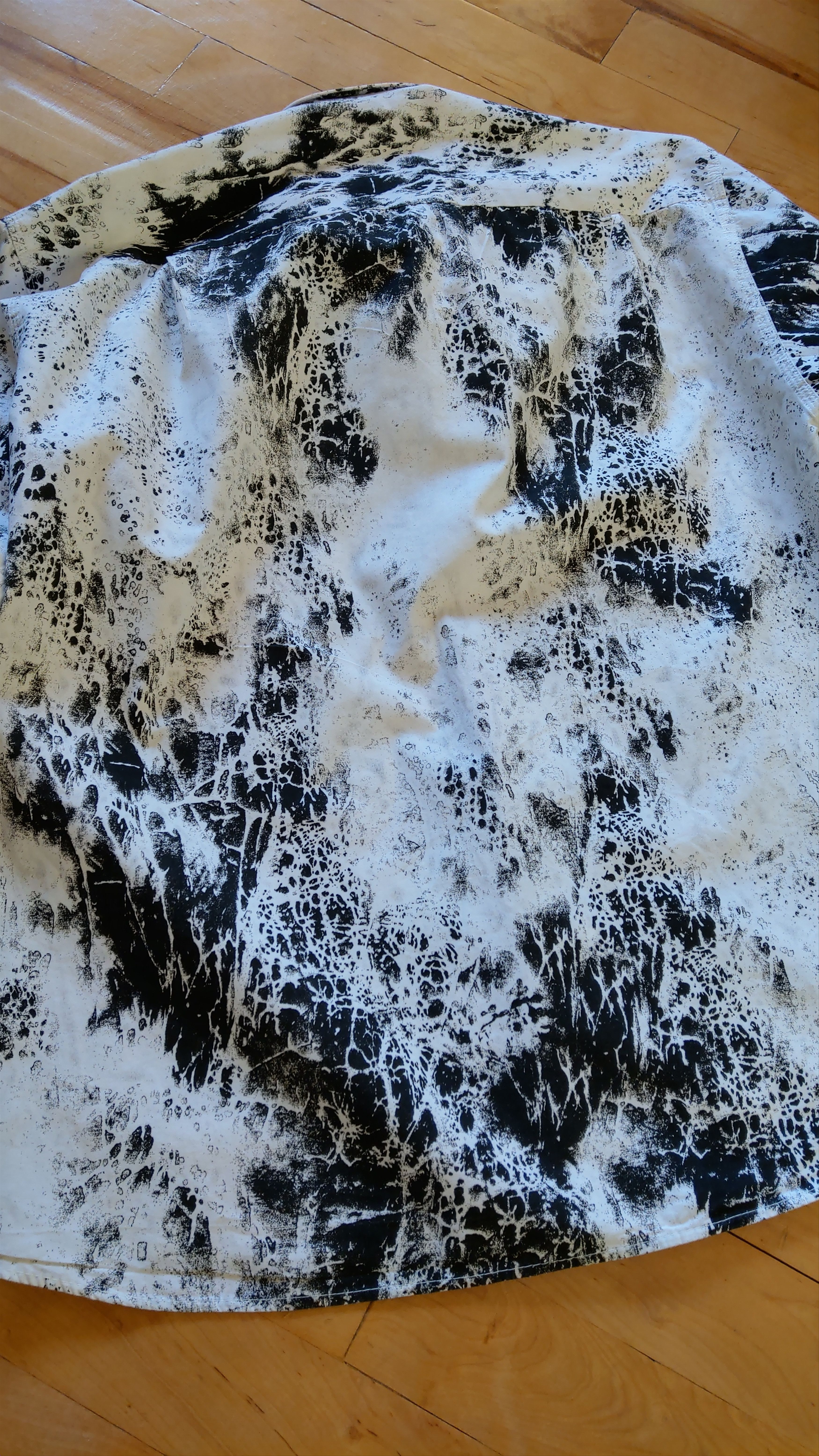 Vintage Asymmetric Drawing Shirt Overprint Goth Noir Button Up L Size US L / EU 52-54 / 3 - 3 Thumbnail