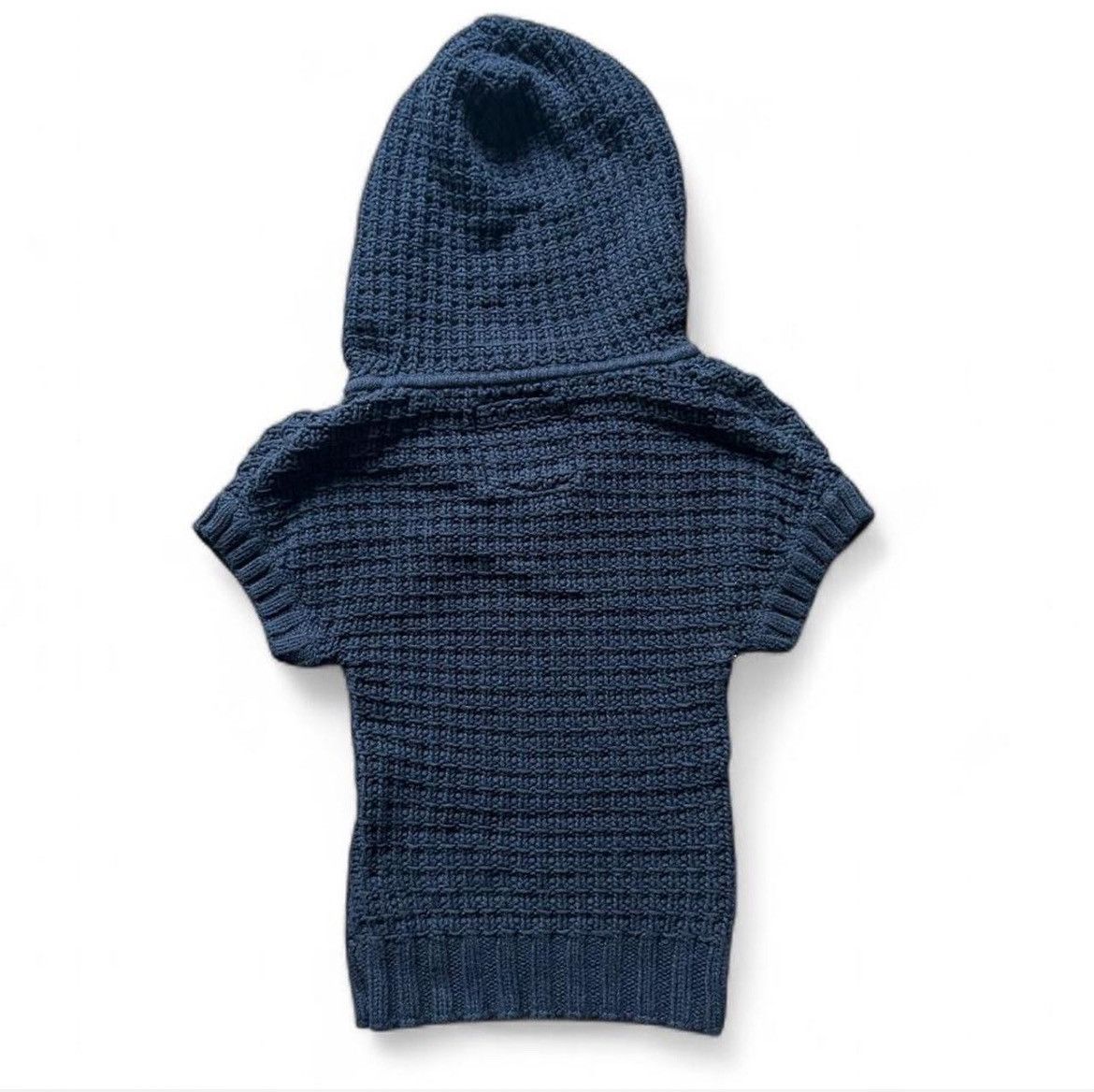 Hollister Y2k navy Hollister crochet t-shirt with hood Size S / US 4 / IT 40 - 2 Thumbnail