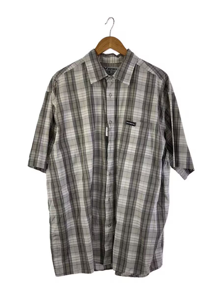 Avirex Check Cotton Short-Sleeved Shirt Grey