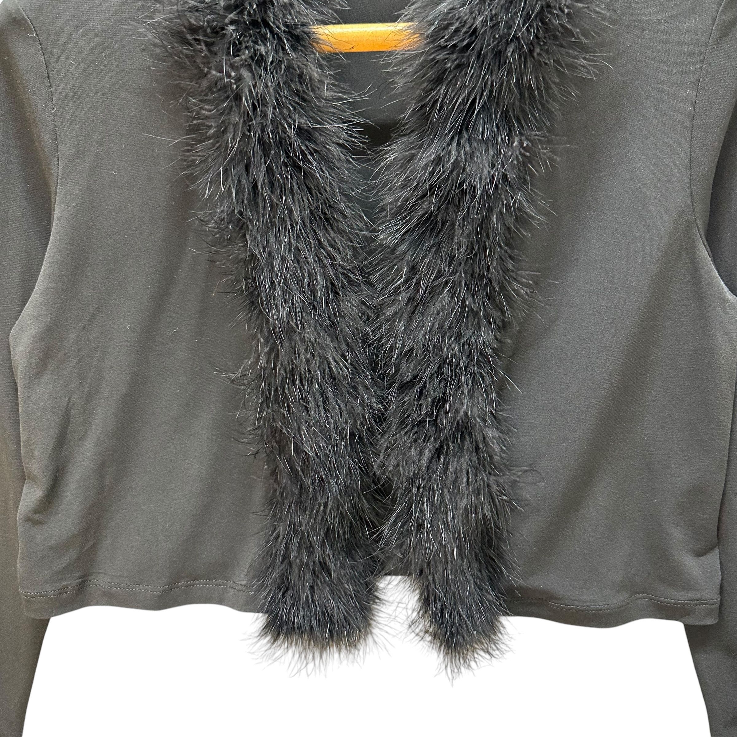 Calvin Klein CALVIN KLEIN Fur Crop Cardigan Jacket #95-1459 Size M / US 6-8 / IT 42-44 - 6 Thumbnail