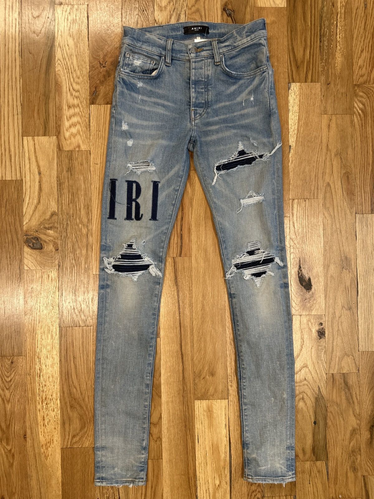 美品 amiri mx 1 29 Amiri Amiri MX1 Denim Spell Blue Denim Jeans Sz 29 | Grailed