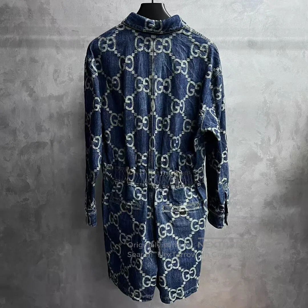 Gucci Guicci Double-G printed single-row buttoned long-sleeved o Size US 34 / EU 50 - 2 Thumbnail