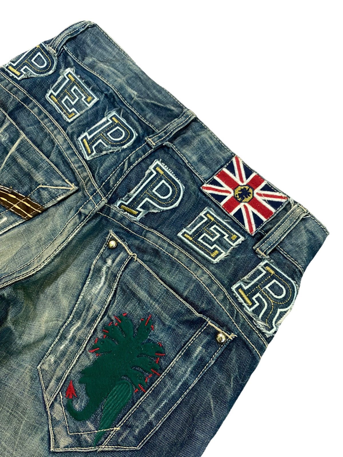 Japanese Brand Famous Fashion REDPEPPER Patches Clawmark Denim Size US 28 / EU 44 - 15 Thumbnail
