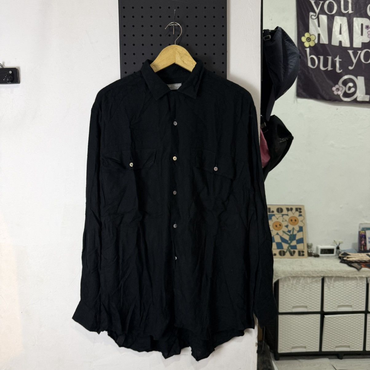 Comme des Garcons Homme COMME des GARCONS homme silk black pattern shirt Size US XXL / EU 58 / 5 - 1 Thumbnail