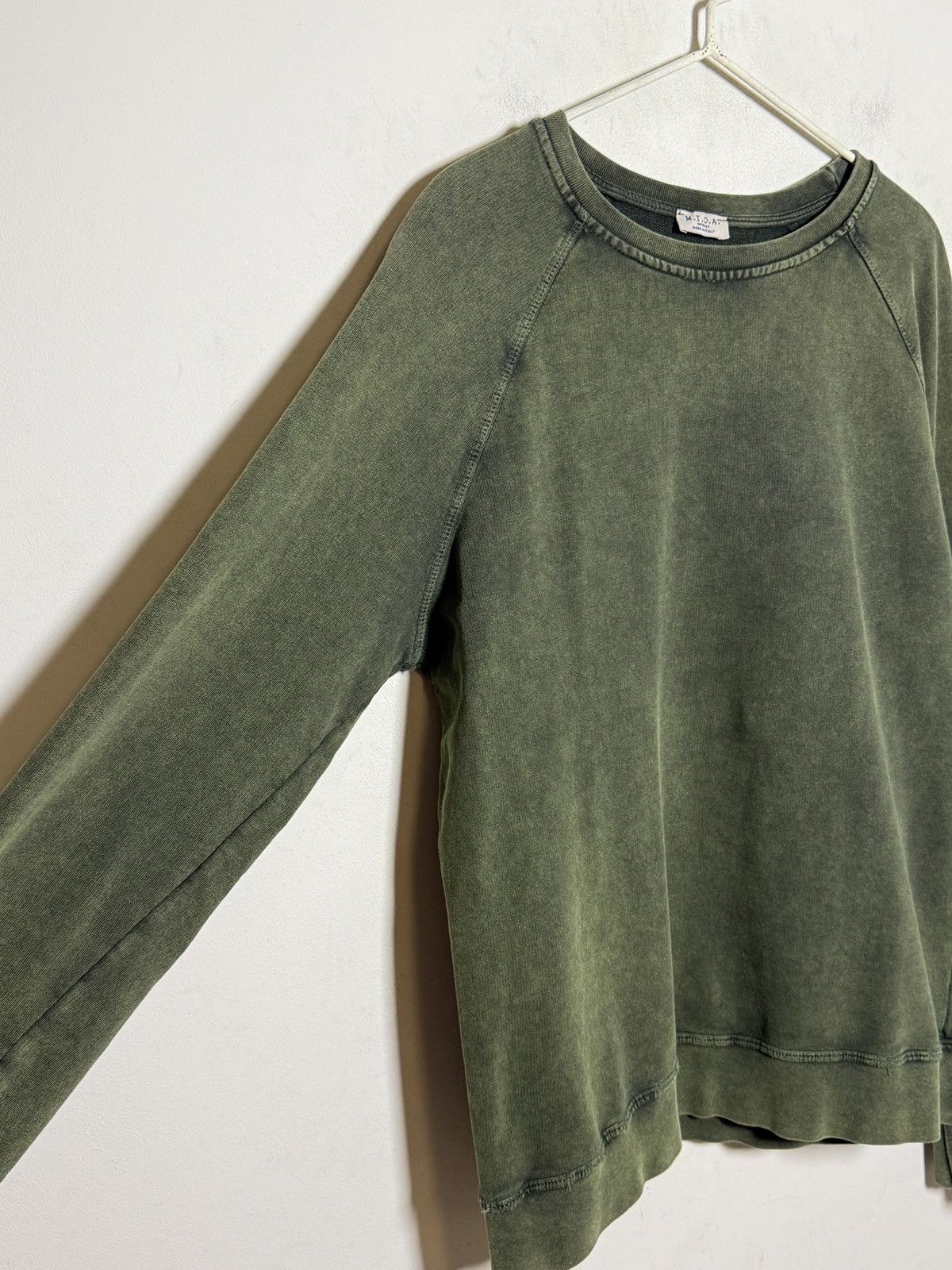 Seditionaries Washed green raglan sweatshirt by M.I.D.A. Size US L / EU 52-54 / 3 - 4 Thumbnail