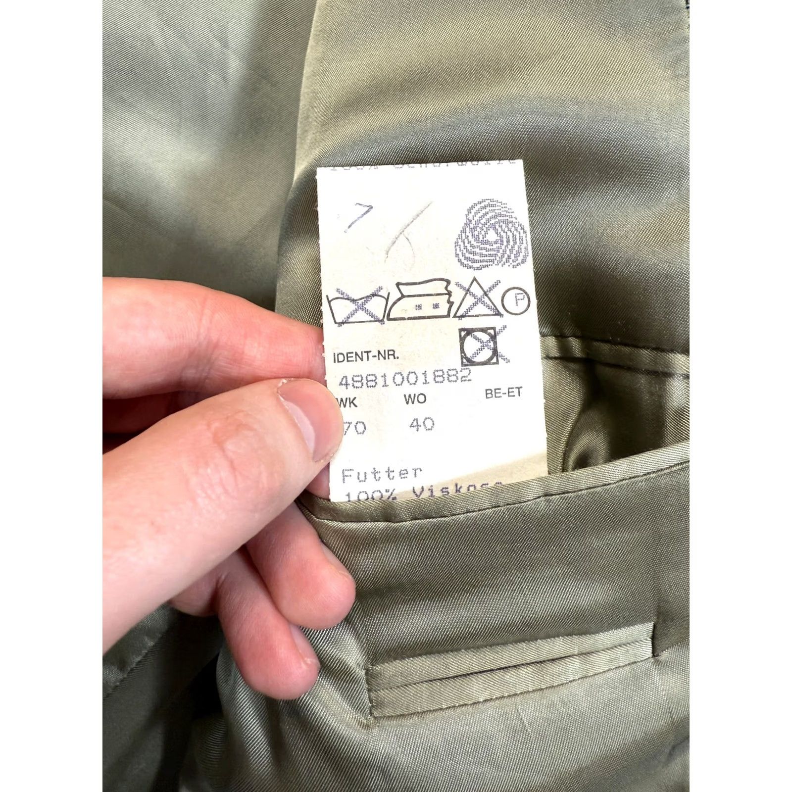 Vintage VINTAGE Gino Rizzi Blazer Wool Beige 43in Men Shirt Jacket Tuxedo Style 43in Womens?? Size 46R - 6 Thumbnail