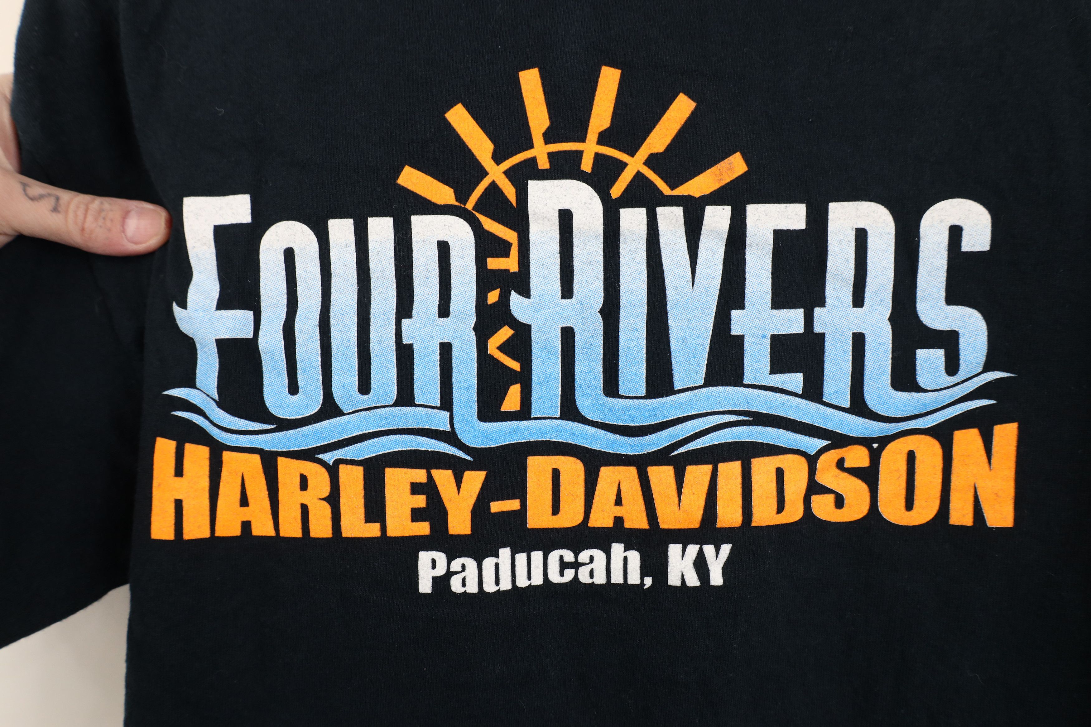 Harley Davidson Vintage 90s Y2K Harley Davidson Spell Out Big Logo T-Shirt Size US M / EU 48-50 / 2 - 9 Thumbnail