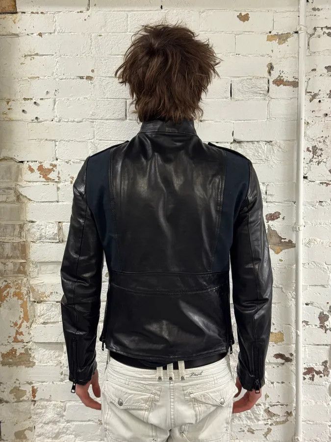 Gucci 2000s Gucci Black Pro Biker Leather Jacket Size US M / EU 48-50 / 2 - 3 Thumbnail