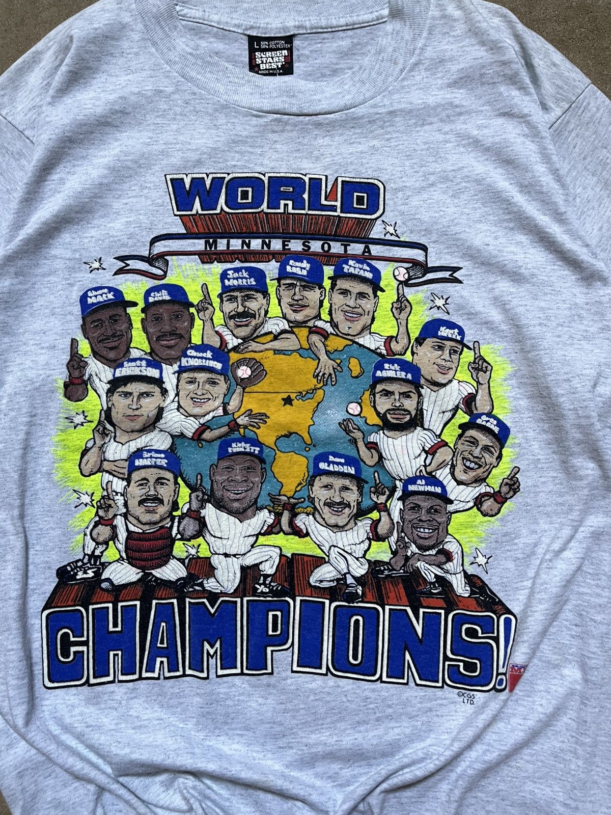 MLB Vintage 1991 Minnesota Twins World Series Caricature MLB Size US L / EU 52-54 / 3 - 3 Thumbnail
