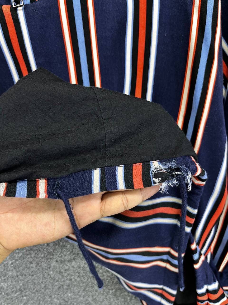 Issey Miyake Vintage Issey Miyake Tete Homme Hooded Striped Anorak Size US M / EU 48-50 / 2 - 11 Thumbnail