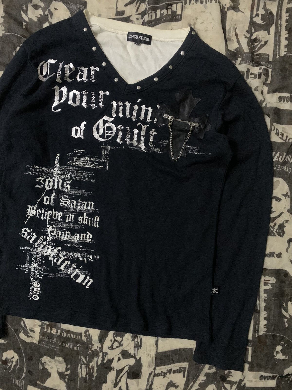Tornado Mart 💥Avant Grade Japanese Ba-tsu Studio Punk Gothic Shirt Size US L / EU 52-54 / 3 - 4 Thumbnail