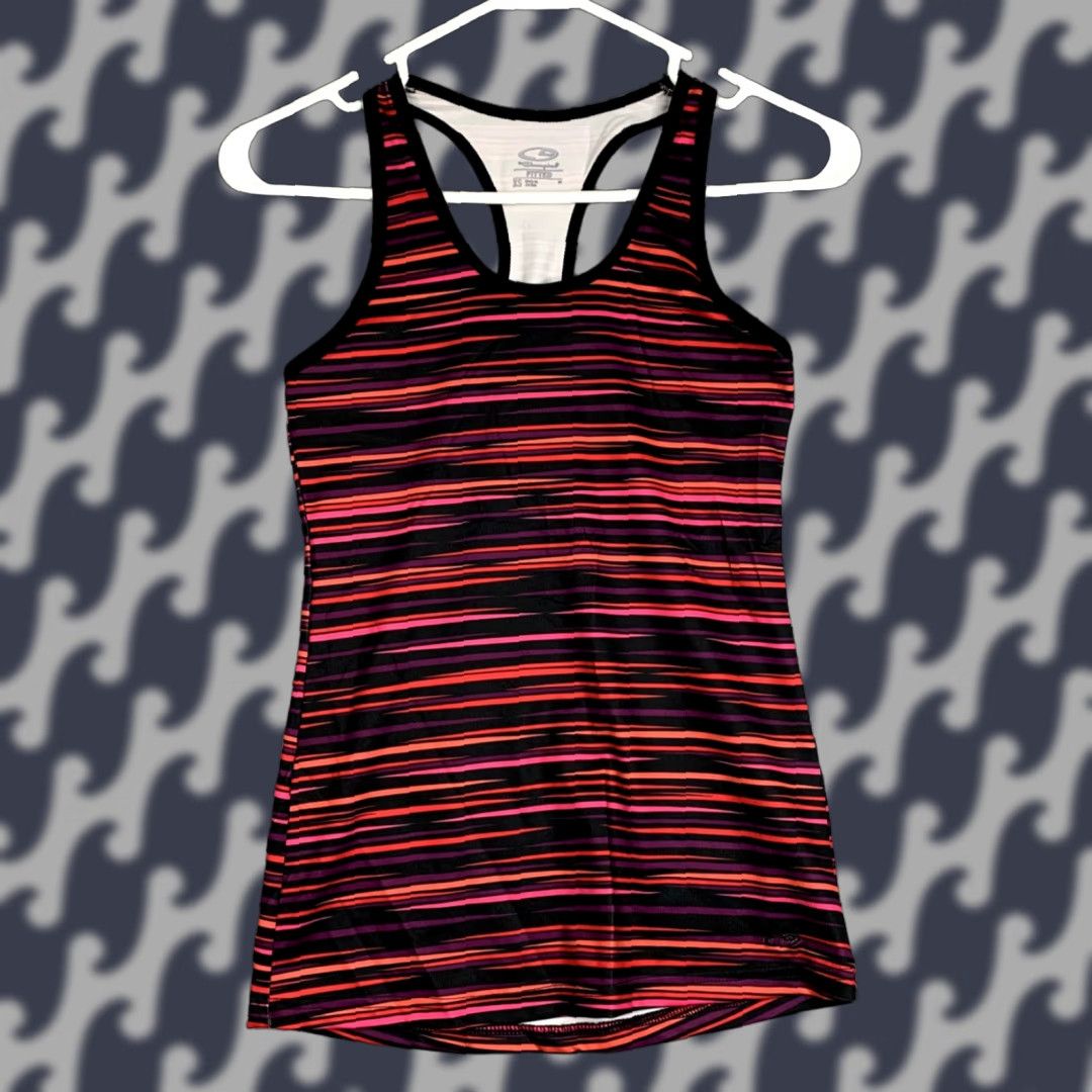 Champion Champion Tank Top Shirt Womens XS Multicolor Striped Fitted Workout Athleisure Size XS / US 0-2 / IT 36-38 - 1 Thumbnail