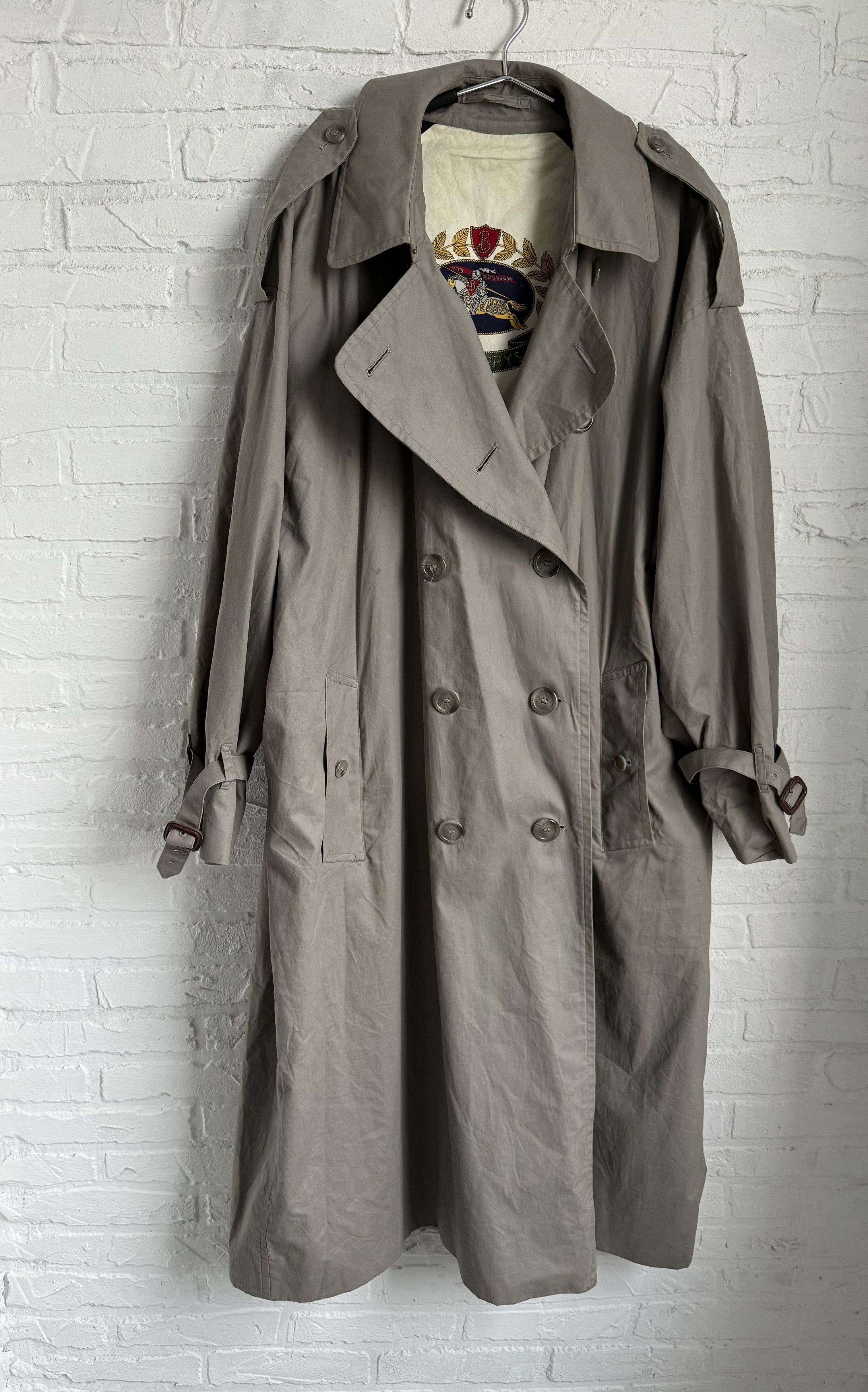 Burberry Vintage Burberrys Double Breasted Trench Coat Size US XL / EU 56 / 4 - 1 Thumbnail