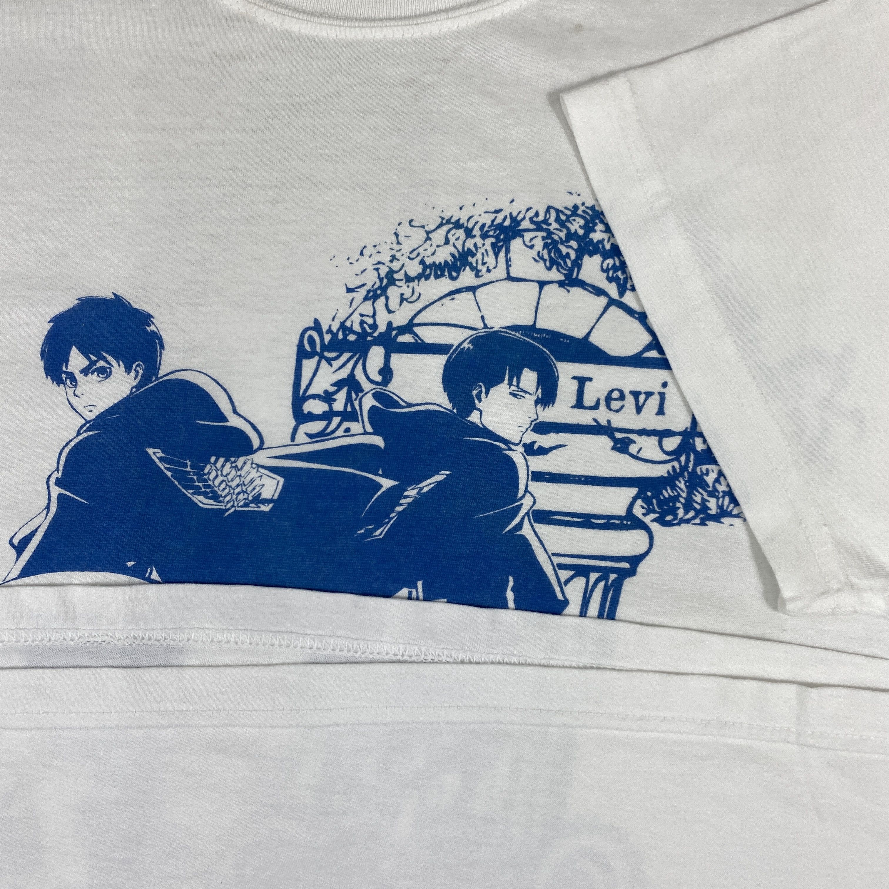 Anime Vintage Levi Survey Corps Eren Yeager t-shirt - L075 Size US M / EU 48-50 / 2 - 9 Thumbnail