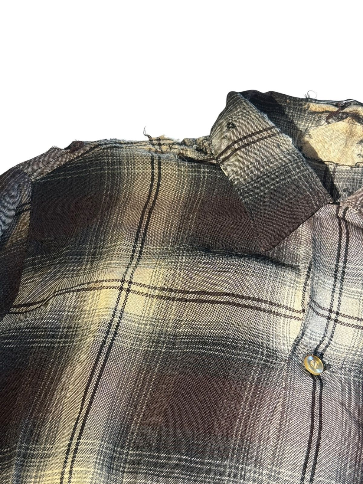 Other *RARE* VINTAGE 70s 80s RAYON COTTON FLANNEL SHIRT THRASHED Size US L / EU 52-54 / 3 - 4 Thumbnail