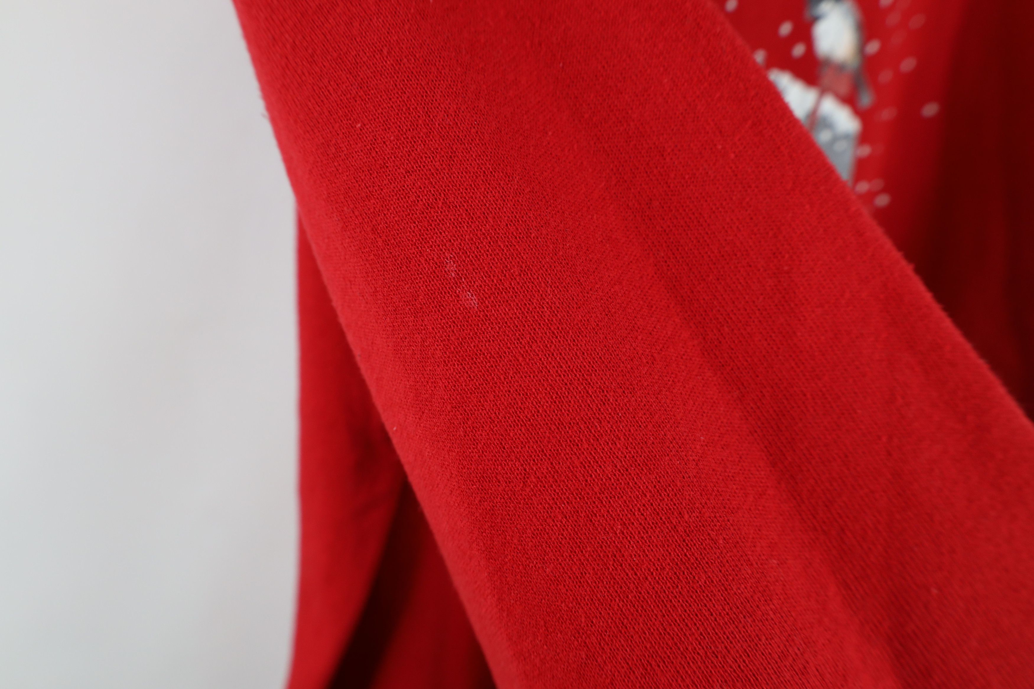 Vintage Vintage 90s Streetwear Winter Snow Birds Sweatshirt Red USA Size M / US 6-8 / IT 42-44 - 9 Thumbnail