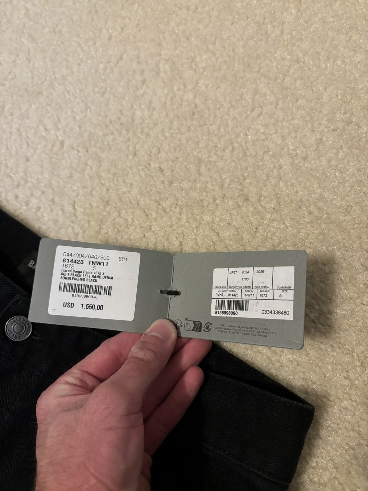 Balenciaga Balenciaga Flared Cargo Pants Sunbleached Black Size US 30 / EU 46 - 3 Thumbnail