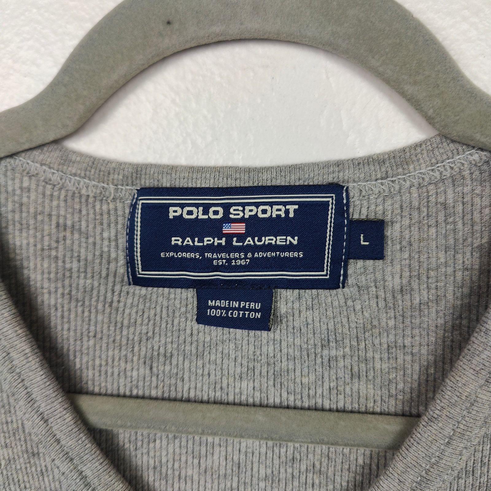 Other Vintage Y2K Polo Sport Ralph Lauren Logo Ribbed T-Shirt Size US L / EU 52-54 / 3 - 2 Thumbnail
