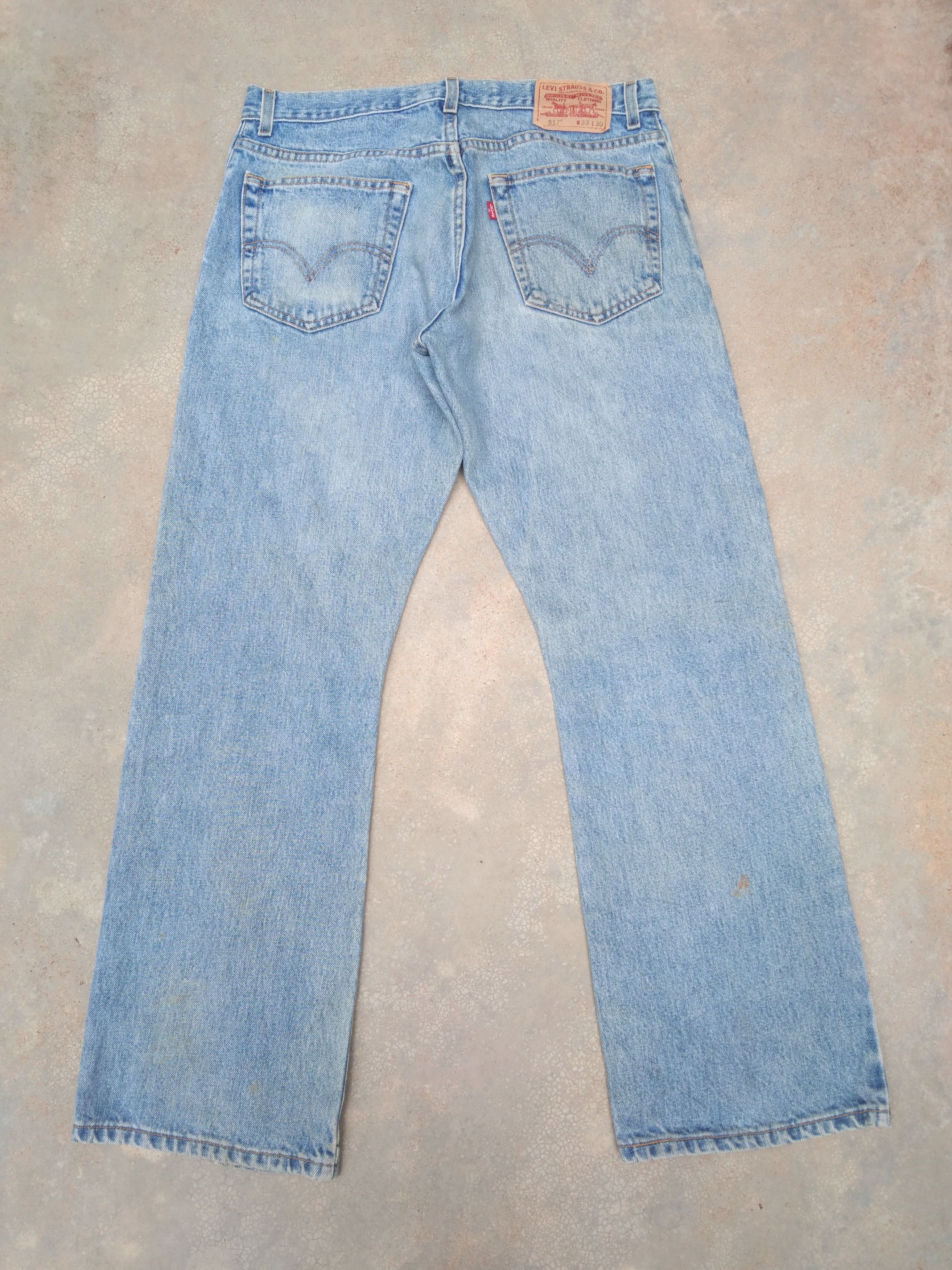 Jean × Levi's × Vintage Vintage Levis 517 Boot Cut Distressed Jeans 33x30 Size US 33 - 2 Thumbnail