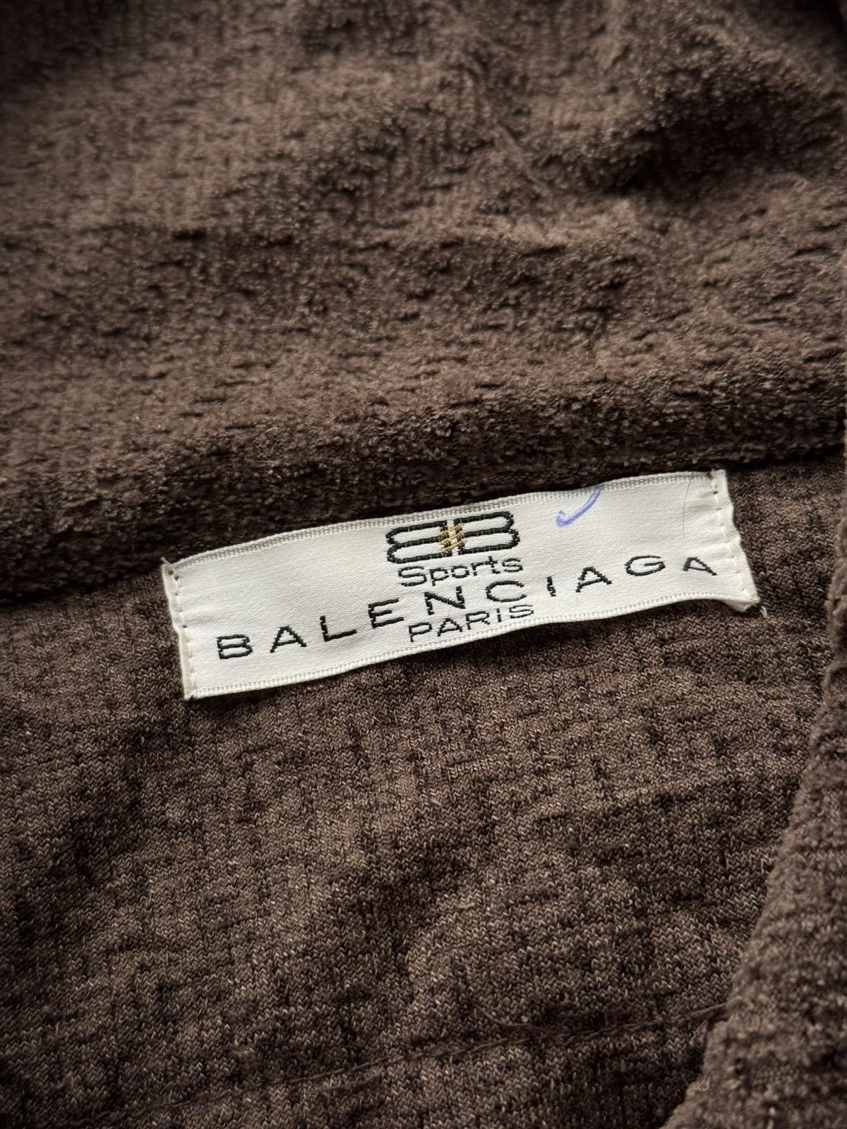 Balenciaga Vintage 90s Balenciaga Sports Paris Velor Jacket Size US M / EU 48-50 / 2 - 5 Thumbnail