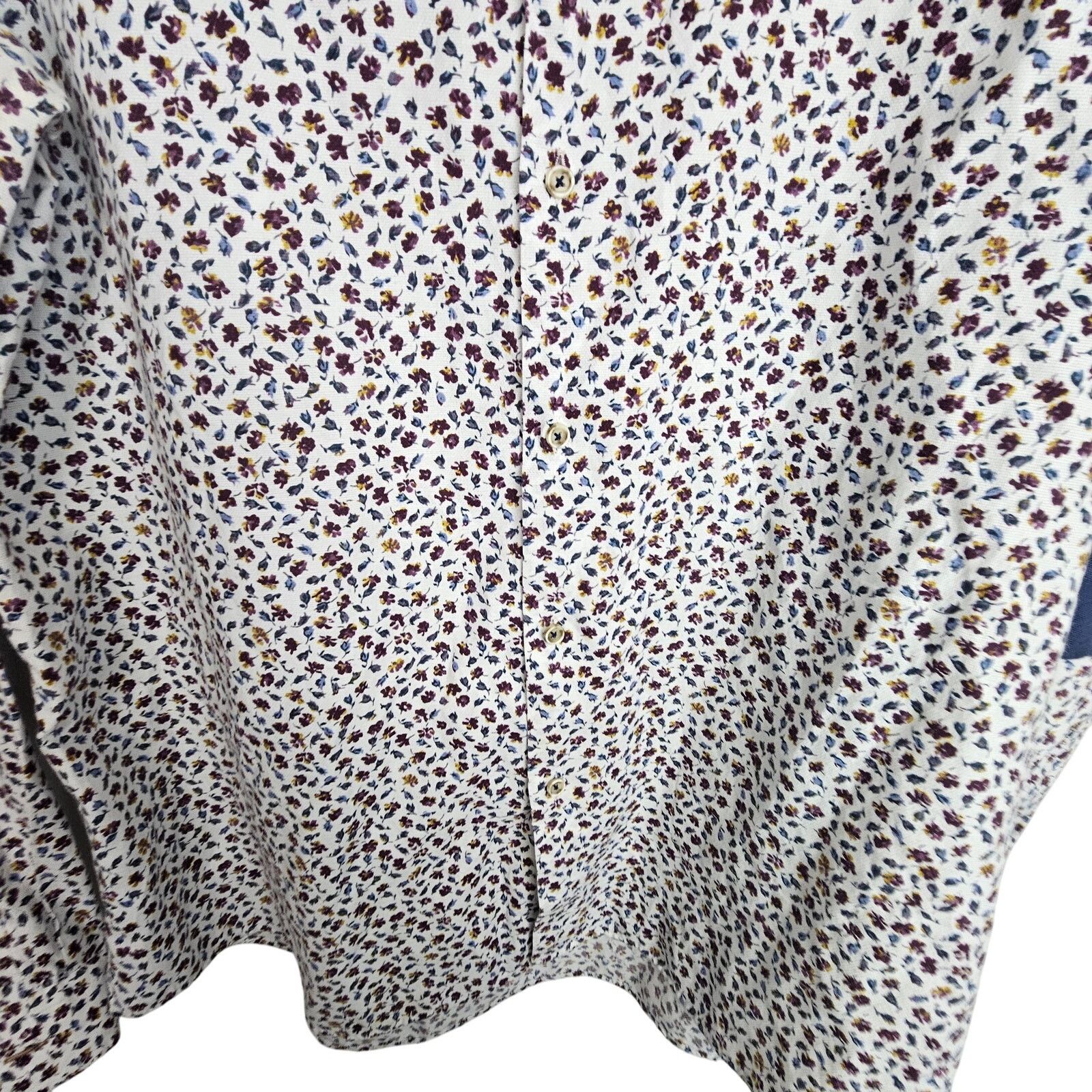 Zara Zara Mens Floral Button Down Shirt Sz XL Elbow Patch Preppy Size US XL / EU 56 / 4 - 3 Thumbnail