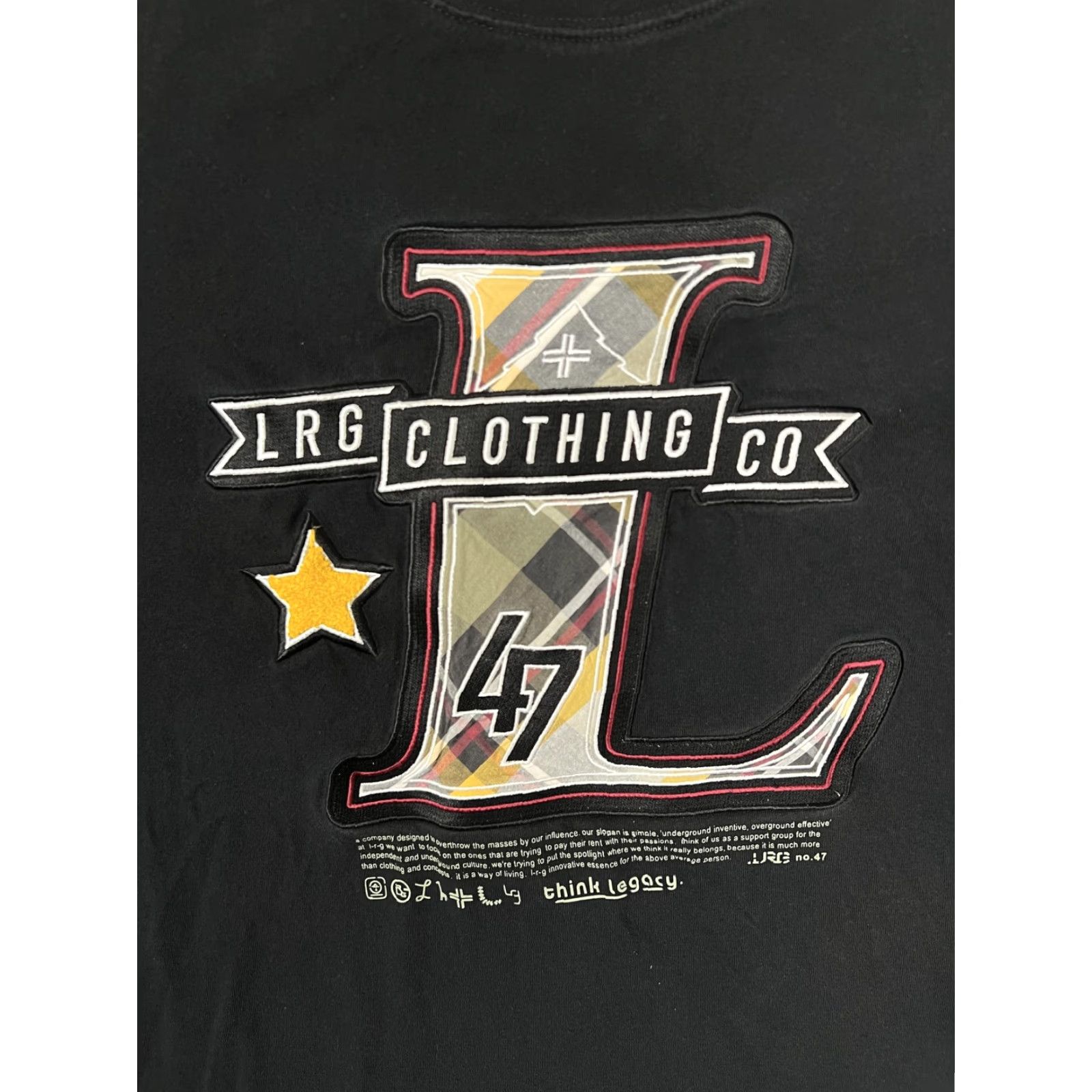 Logo 7 VINTAGE LRG T-Shirt Mens XL Black Plaid Logo Graphic Streetwear Y2K Size US XL / EU 56 / 4 - 2 Thumbnail