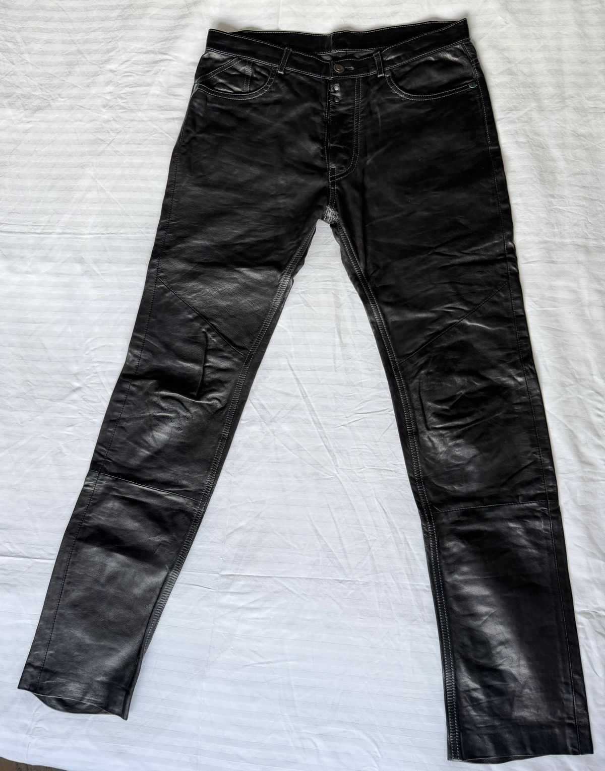 Maison Margiela Maison Margiela leather trousers Size US 29 - 1 Thumbnail