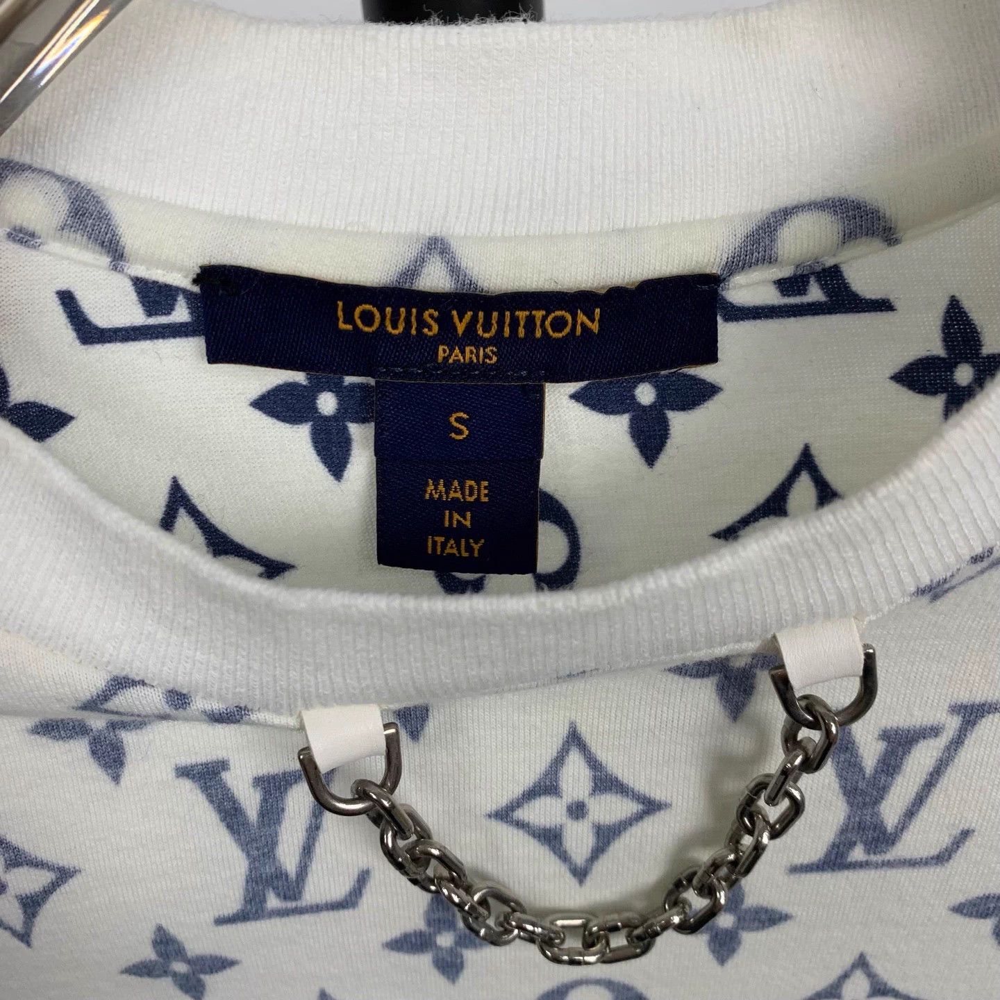 Louis Vuitton LOUIS VUITTON Monogram Logo Chain Collar T-Shirt S Size US S / EU 44-46 / 1 - 2 Thumbnail