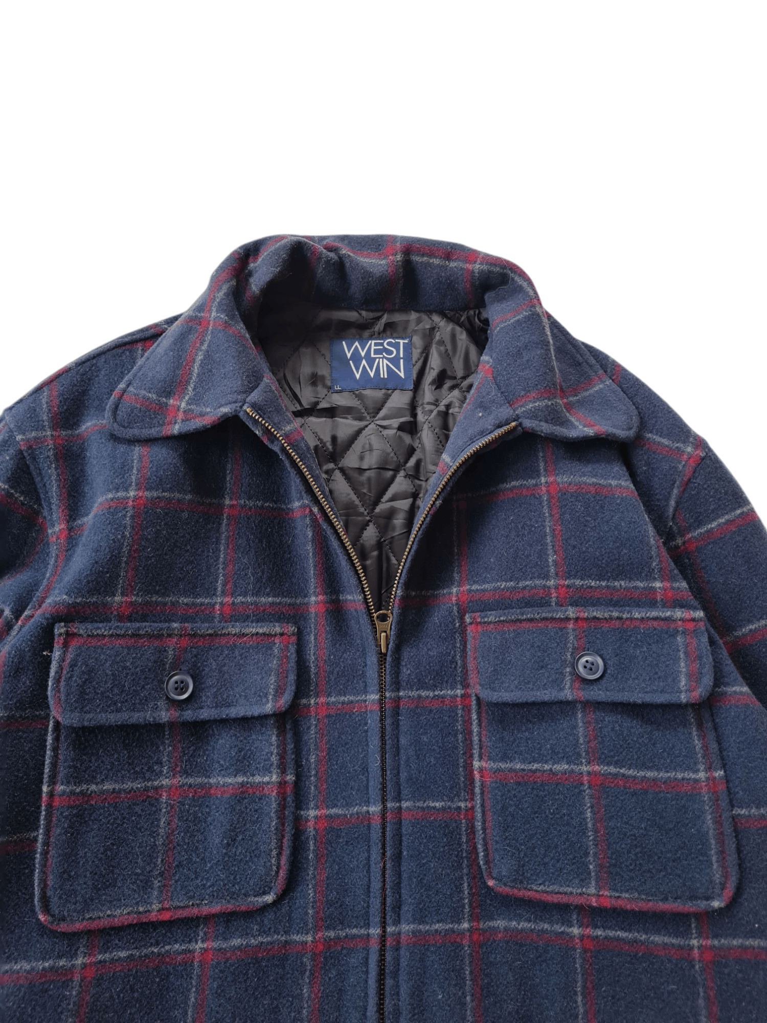 Japanese Brand Vintage Wool Jacket Flannel West Win Size US XL / EU 56 / 4 - 3 Thumbnail