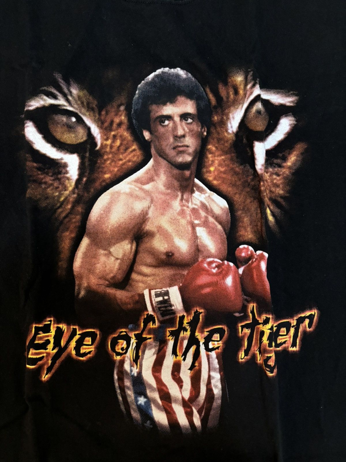 Vintage Rare Vintage Rocky Eye of the Tiger Stallone Movie Tee Size US XL / EU 56 / 4 - 7 Thumbnail