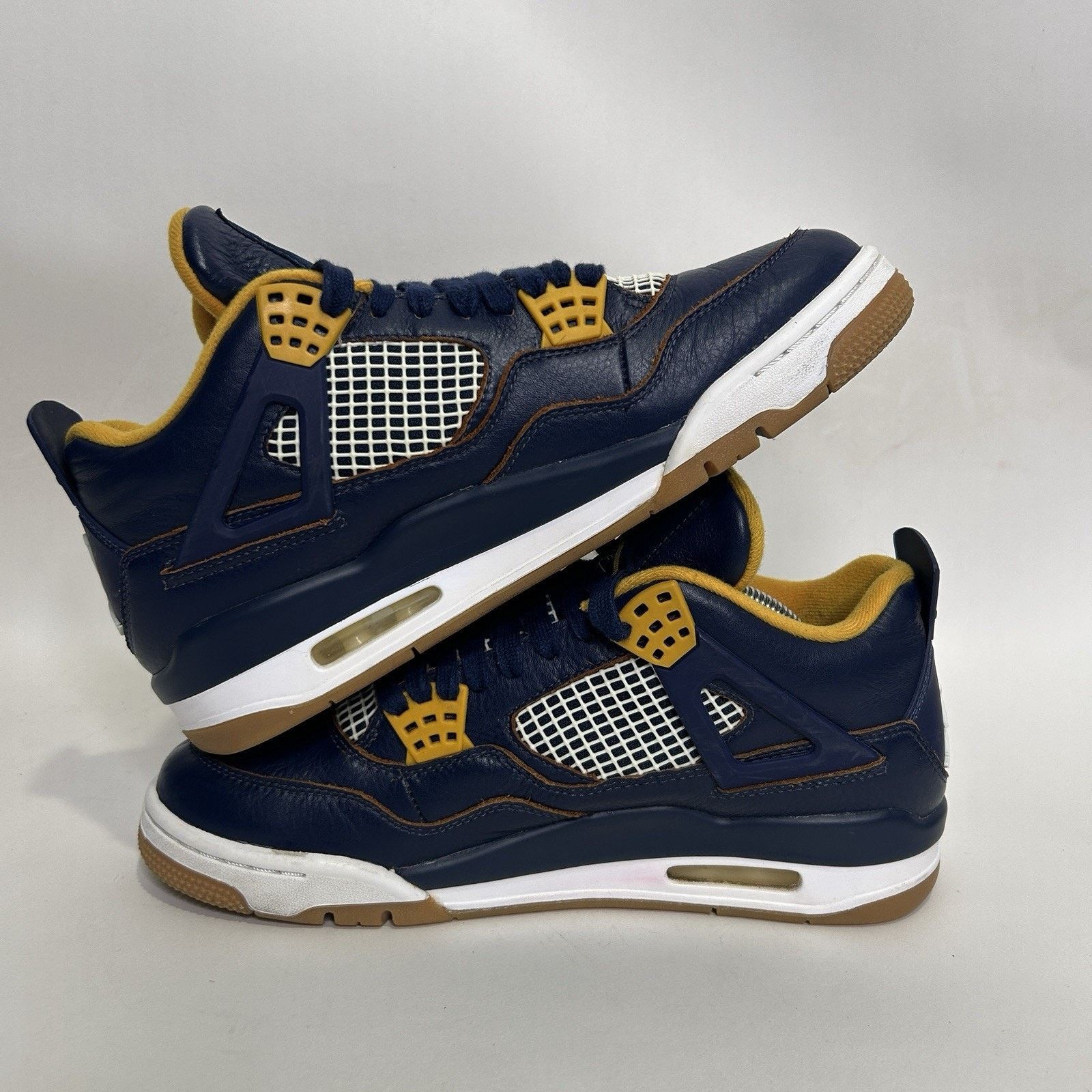 Nike Nike Air Jordan IV 4 Retro “Dunk From Above/Navy Gold” Size US 9 / EU 42 - 3 Thumbnail