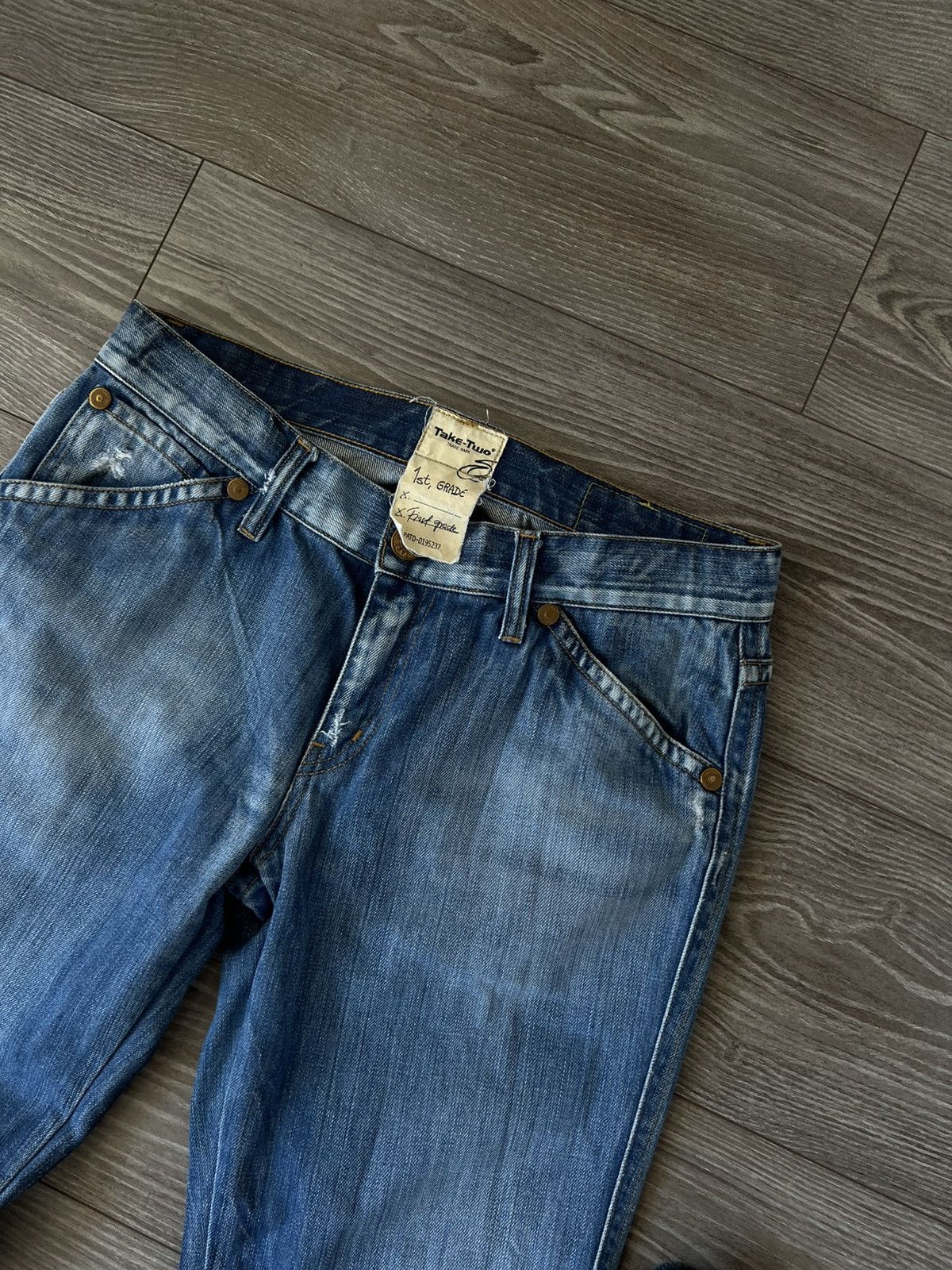 Designer ‼️Take Two 1st Grade HandMade Crafted Print Flared Jeans‼️ Size US 33 - 8 Thumbnail