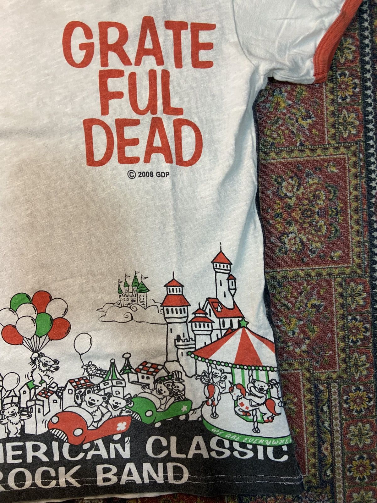 Band Tees × Grateful Dead × Vintage Vintage Ringer Y2K Grateful Dead Band Tshirt Size US S / EU 44-46 / 1 - 2 Thumbnail