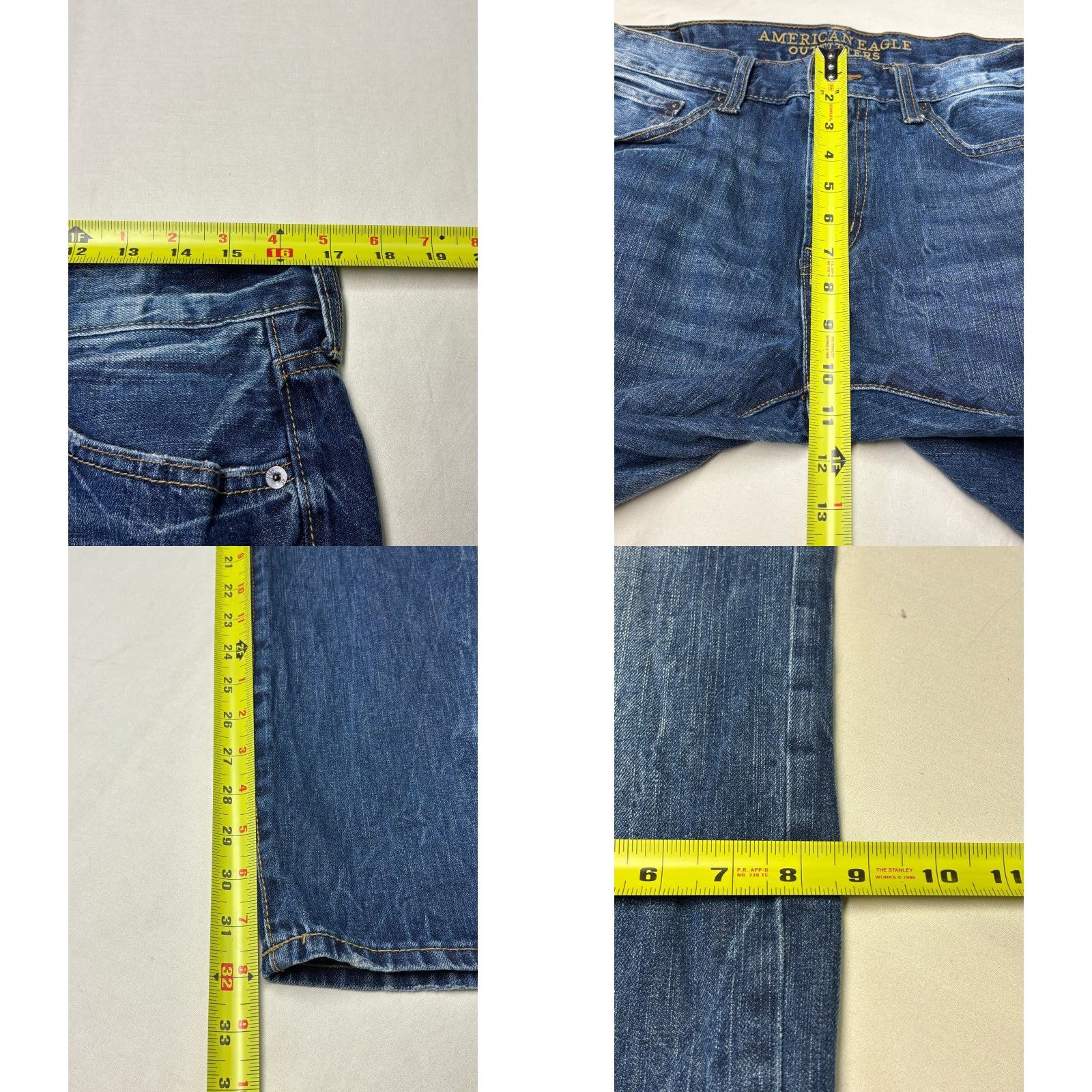 American Eagle Outfitters American Eagle Outfitters Jeans Straight Mens 32x32 Blue Denim 5-Pocket Modern Fit Tight? Size US 32 / EU 48 - 9 Thumbnail