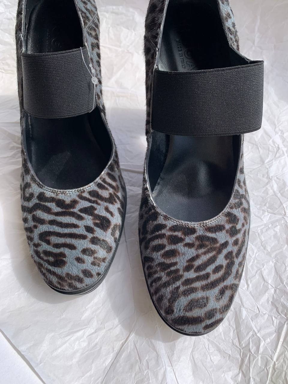 Hogan Hogan Mary Jane shoes with fur and gray-black leopard print Size US 7 / IT 37 - 2 Thumbnail